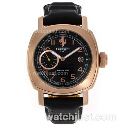 Panerai Ferrari Scuderia FER 00002 Automatic Rose Gold Case with Black Dial-AR Coating