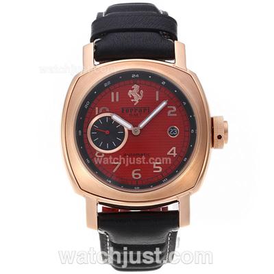 Panerai Ferrari Scuderia FER 00002 Automatic Rose Gold Case with Red Dial-AR Coating