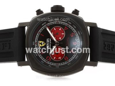 Panerai For Ferrari Working Chronograph PVD Case with Black Dial-Red Number Marking