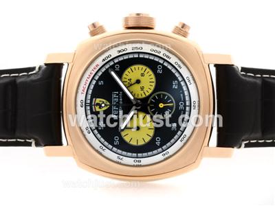 Panerai For Ferrari Working Chronograph Rose Gold Case with Black Dial