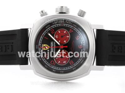 Panerai For Ferrari Working Chronograph with Black Dial - Rubber Strap