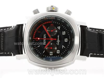 Panerai For Ferrari Working Chronograph with Black Dial-California Limited Edition- Leather Strap
