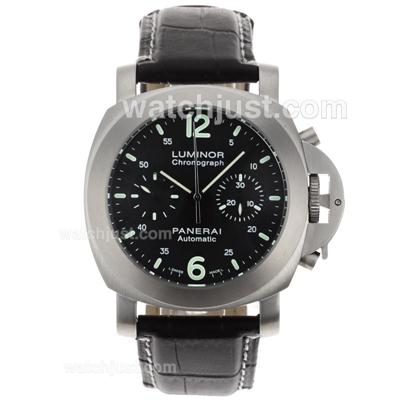 Panerai Luminor Automatic with Black Dial-Leather Strap