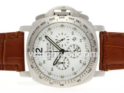 Panerai Luminor Daylight Working Chronograph with White Dial