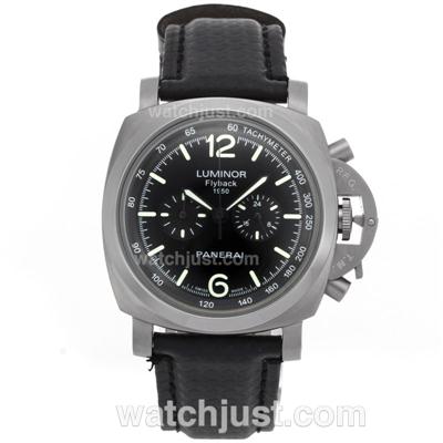 Panerai Luminor Flyback 1950 Working Chronograph with Black Dial