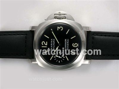 Panerai Luminor Marina Militare Unitas 6497 Movement Manual Winding AR Coating with Black Dial