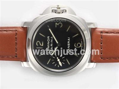 Panerai Luminor Marina Swan Neck Swiss ETA Unitas 6497 Movement AR Coating with Black Dial