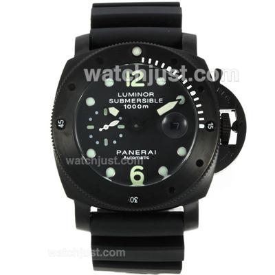 Panerai Luminor Submersible Automatic PVD Case with Black Dial-Same Chassis as ETA Version