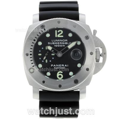 Panerai Luminor Submersible Automatic with Black Dial-Rubber Strap