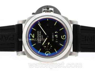 Panerai Luminor GMT 10 DAYS Automatic with Rubber Strap-18K Plated Gold Movement