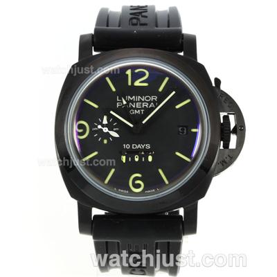 Panerai Luminor GMT 10 Days PVD Case with Black Dial