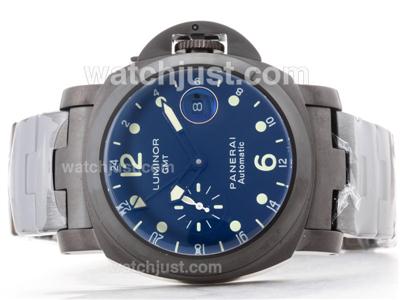 Panerai Luminor GMT Dot/Stick Markers Full PVD With Black Dial-New Version S/S Bracelet