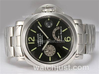 Panerai Luminor PAM 124 Swiss Valjoux 7750 Movement Working Power Reserve S/S