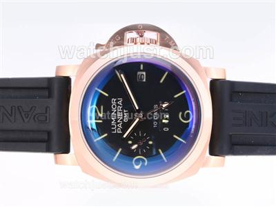 Panerai Luminor PAM 289 GMT 10 Days Working Power Reserve With Rose Gold Case-Dome Glass
