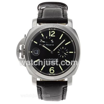 Panerai Luminor Working Power Reserve Automatic with Black Dial-Leather Strap