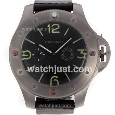 Panerai PAM 341 Radiomir Egiziano 60mm With Unitas 6497 Movement-Black Leather Strap