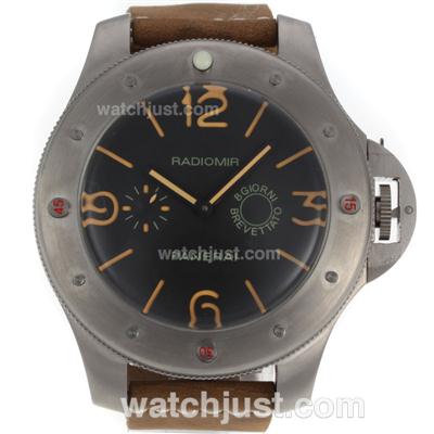 Panerai PAM 341 Radiomir Egiziano 60mm With Unitas 6497 Movement-Brown Leather Strap