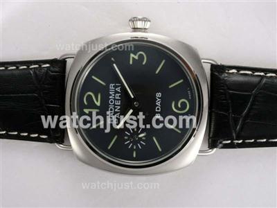 Panerai Radiomir 8 Days Unitas 6497 Movement Manual Winding with Black Dial