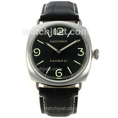 Panerai Radiomir Automatic with Black Dial-Leather Strap