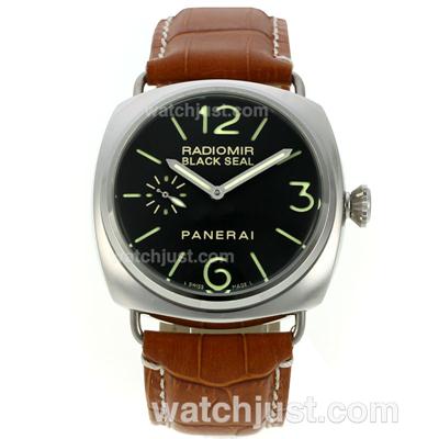 Panerai Radiomir Black Seal Automatic with Black Dial-Leather Strap