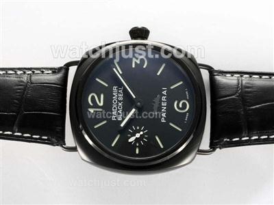 Panerai Radiomir Black Seal Unitas 6497 Movement Manual Winding PVD Case with Black Dial-New Version