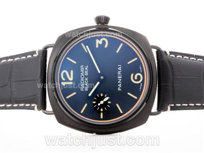 Panerai Radiomir Black Seal Unitas 6497 Movement PVD Case with Yellow Markers