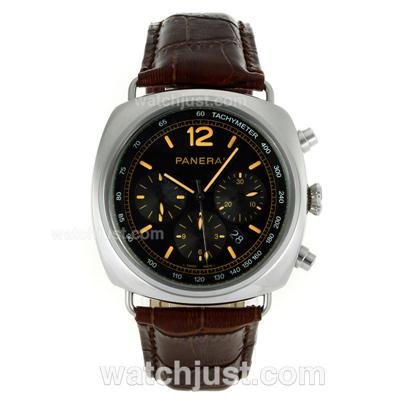 Panerai Radiomir Orange Markers with Black Dial-Leather Strap