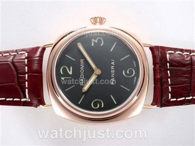 Panerai Radiomir Swiss ETA Unitas 6497 Movement-Rose Gold Case