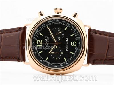 Panerai Radiomir Working Chronograph Rose Gold Case with Black Dial