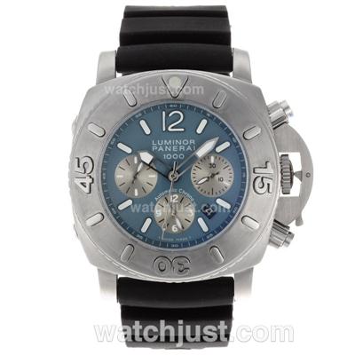 Panerai Luminor Chrono 1000 Automatic with Blue Dial-Rubber Strap