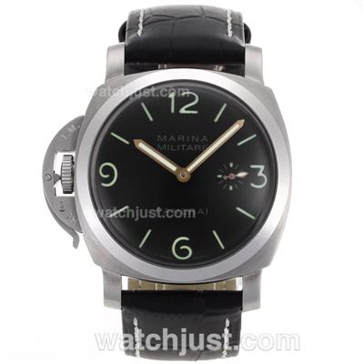 Panerai Marina Militare Unitas 6497 Movement Swan Neck with Black Dial-Lefty Version