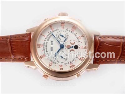 Patek Philippe Astronomical Celestial Double Dial Rose Gold Case with White Dial