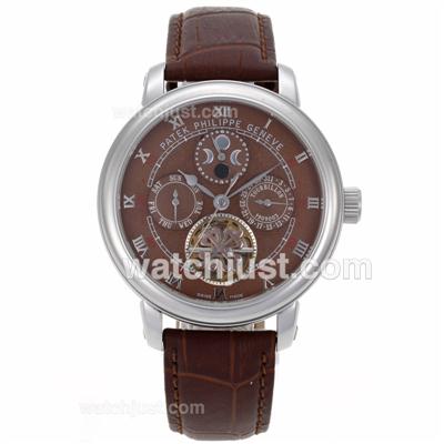 Patek Philippe Astronomical Celestial Tourbillon Automatic with Brown Dial-Leather Strap