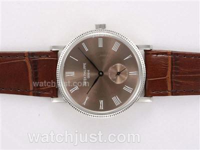 Patek Philippe Calatrava 3919 Manual Winding with Brown Dial and Strap