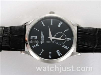 Patek Philippe Calatrava Manual Winding with Black Dial