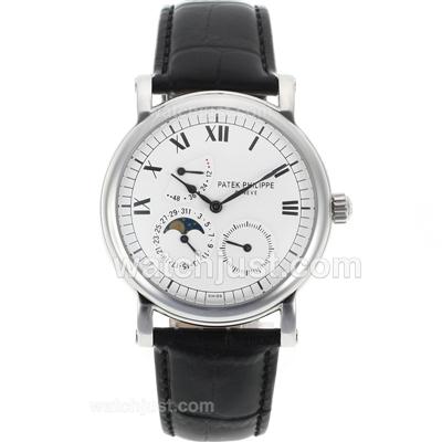 Patek Philippe Automatic Working Power Reserve with White Dial