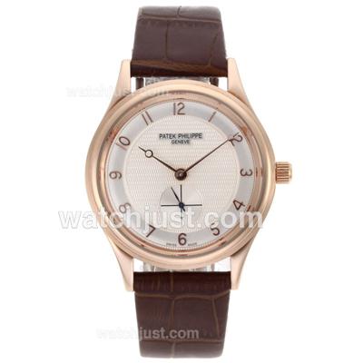 Patek Philippe Classic Automatic Rose Gold Case with Champagne Dial-18K Plated Gold Movement