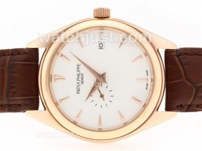 Patek Philippe Classic Automatic Rose Gold Case with White Dial