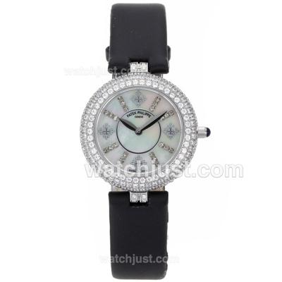 Patek Philippe Classic Diamond Markers and Bezel with MOP Dial-Lady Size