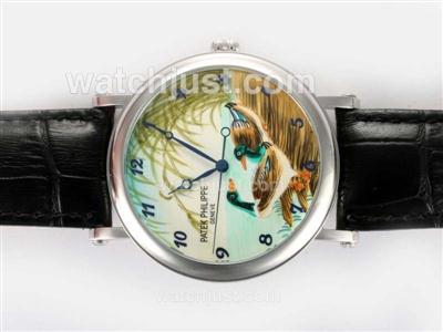 Patek Philippe Classic Manual Winding Mandarin Duck Illustration with Enamel Dial