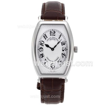 Patek Philippe Classic Swiss ETA Movement with White Dial-Leather Strap