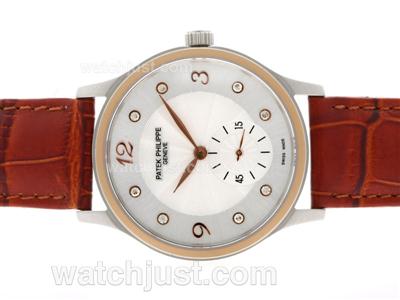 Patek Philippe Classic Two Tone Case with White Dial-Diamond Markers