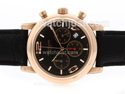 Patek Philippe Classic Working Chronograph Rose Gold Case with Black Dial