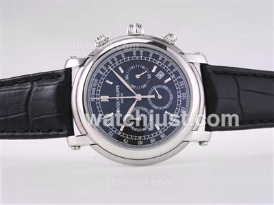 Patek Philippe Classic Working Chronograph with Black Dial-AR Coating