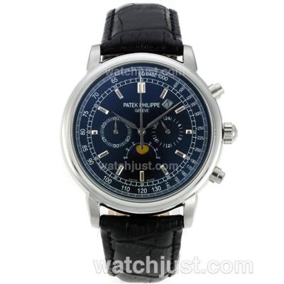 Patek Philippe Classic Working Chronograph with Black Dial-Stick Markers and Day Window