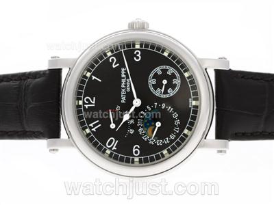 Patek Philippe Classic Working Power Reserve Automatic with Black Dial