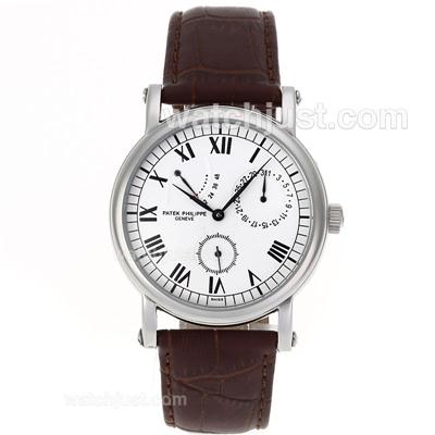 Patek Philippe Classic Working Power Reserve Automatic with White Dial