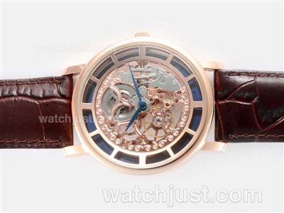 Patek Philippe Skeleton Movement With Rose Gold Case-Manual Winding