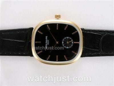 Patek Philippe Ref.3738 Manual Winding Gold Case with Black Dial