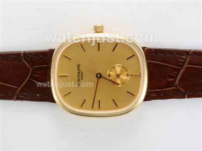 Patek Philippe Ref.3738 Manual Winding with Yellow Dial Gold Casing